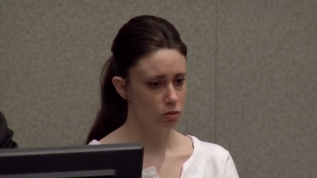 Casey Anthony takes the stand at trial.