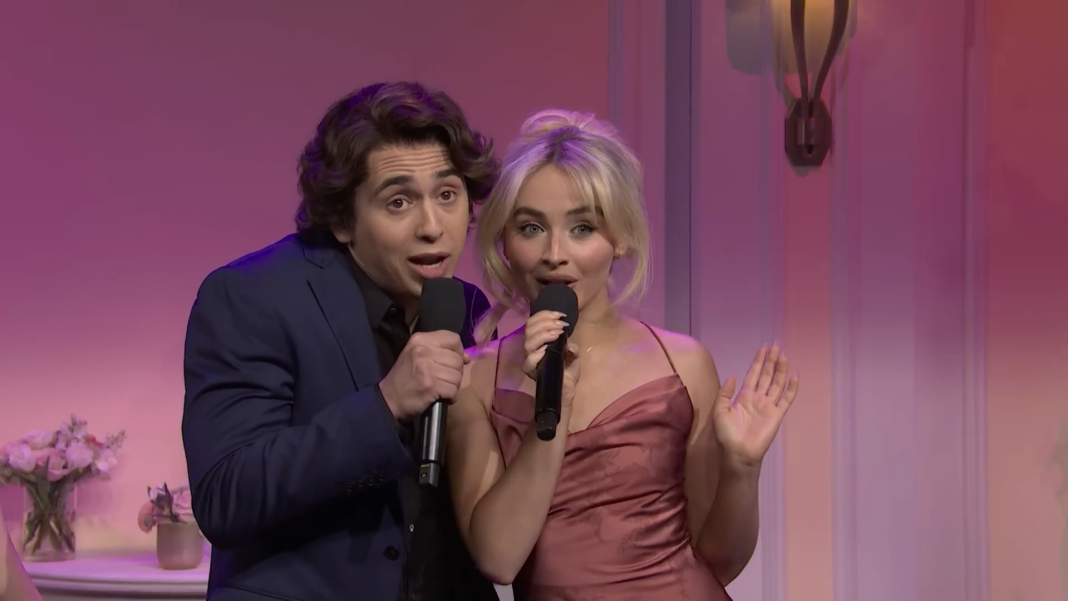 Marcello HernÃ¡ndez as Domingo and Sabrina Carpenter on SNL.