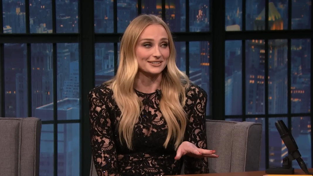 Sophie Turner in August 2025 on Late Night.
