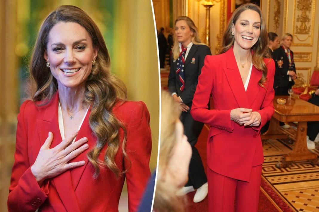 The deeper meaning behind Kate Middleton’s red power suit for her first solo royal appearance of the year