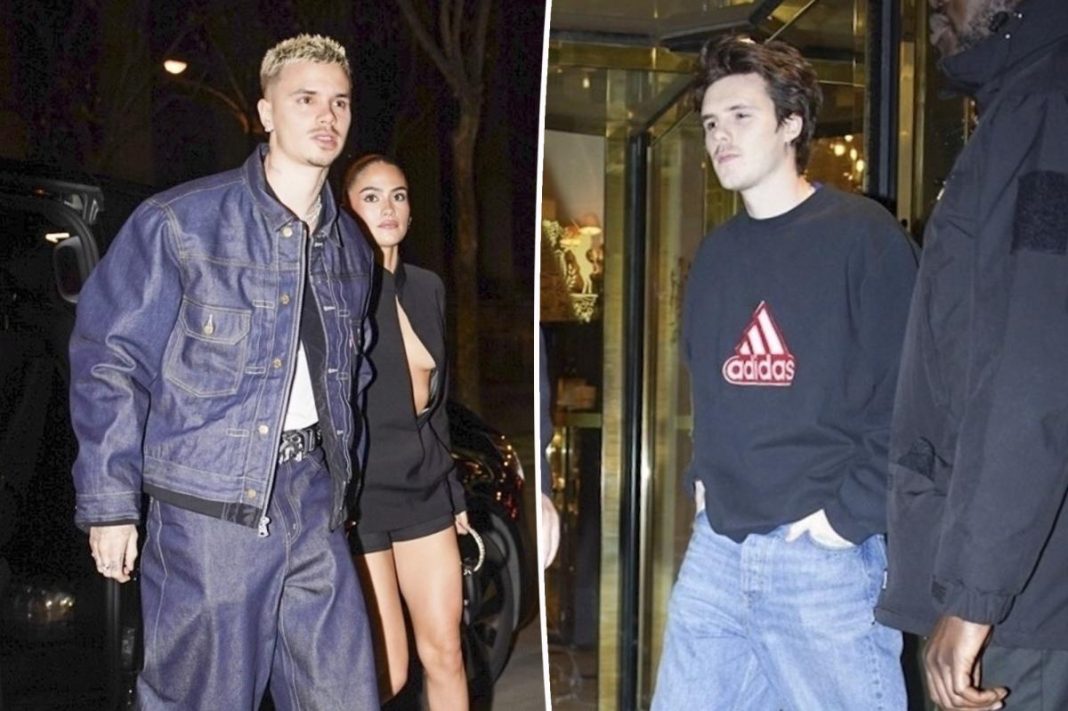 Brothers Romeo and Cruz Beckham enjoy double date with girlfriends as family feud erupts