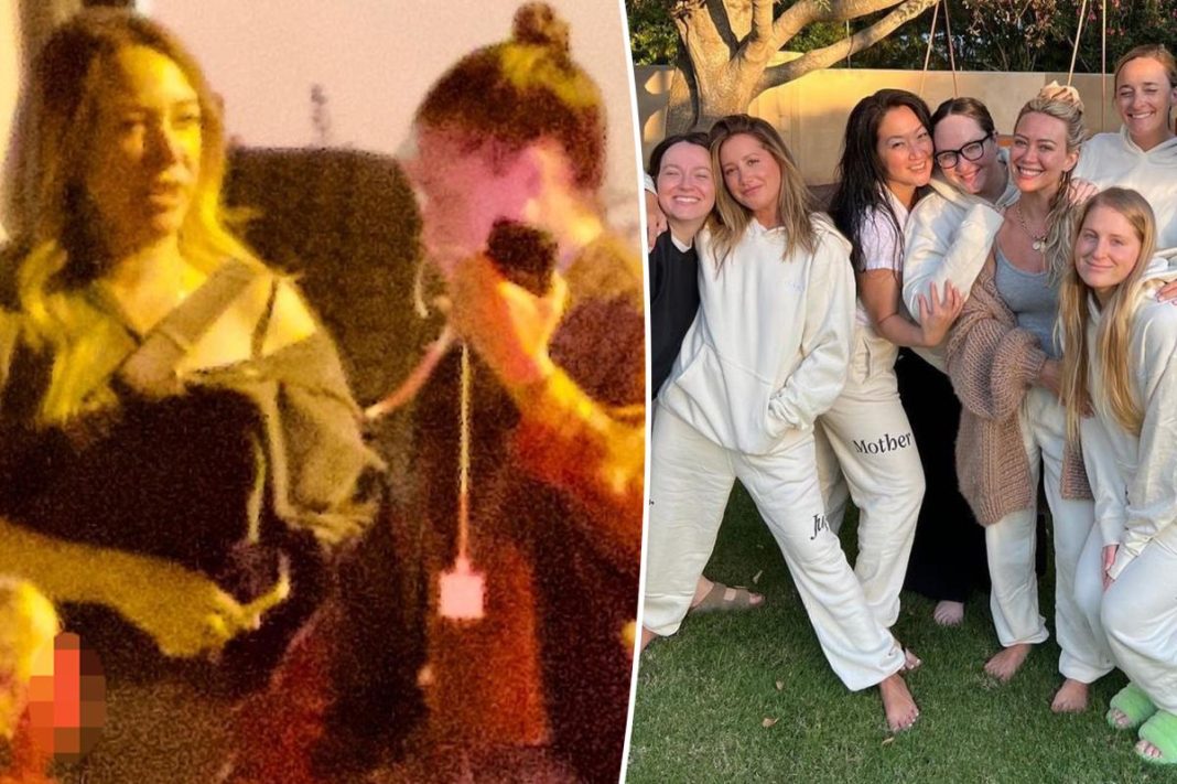 Ashley Tisdale and Haylie Duff put on united front for family outing amid toxic mom group drama