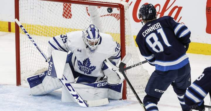 Domi scores in OT as Leafs edge Jets 4-3