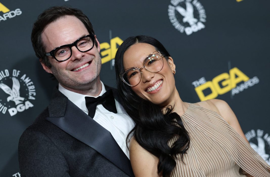 US actress Ali Wong and actor Bill Hader attend the 77th Annual DGA Awards (Directors Guild of America) at the Beverly Hilton hotel in Beverly Hills, California, February 8, 2025. 