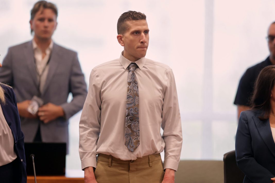 Bryan Kohberger, charged in the murders of four University of Idaho students in 2022, appears for a hearing at the Ada County Courthouse on July 2, 2025, in Boise, Idaho. 