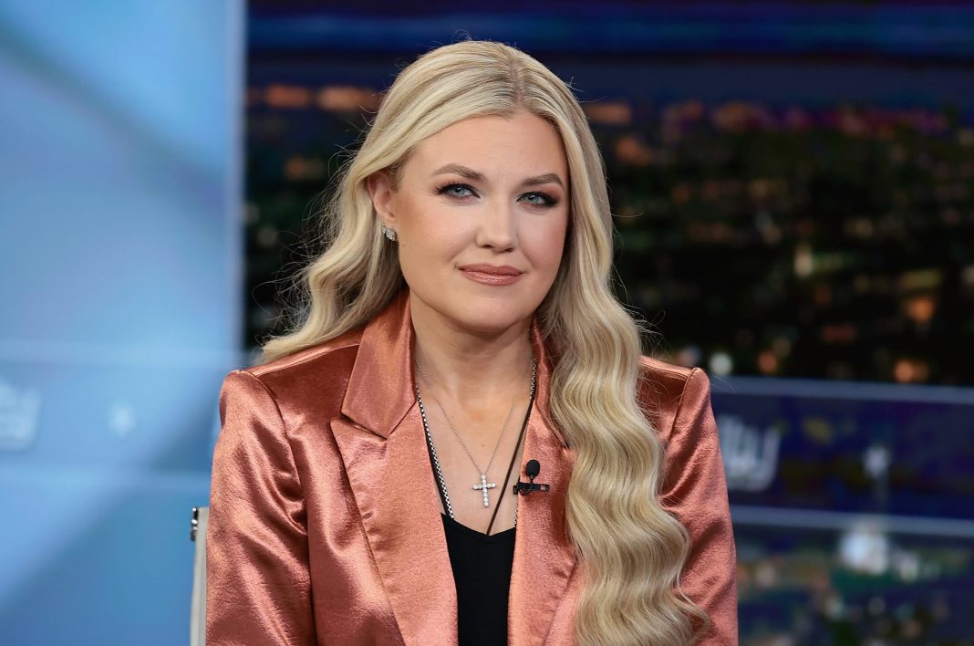 Erika Kirk discusses the newly released book "Stop, In The Name of God: Why Honoring The Sabbath Will Transform Your Life" on "Hannity" at Fox News Channel Studios on December 08, 2025 in New York City. 