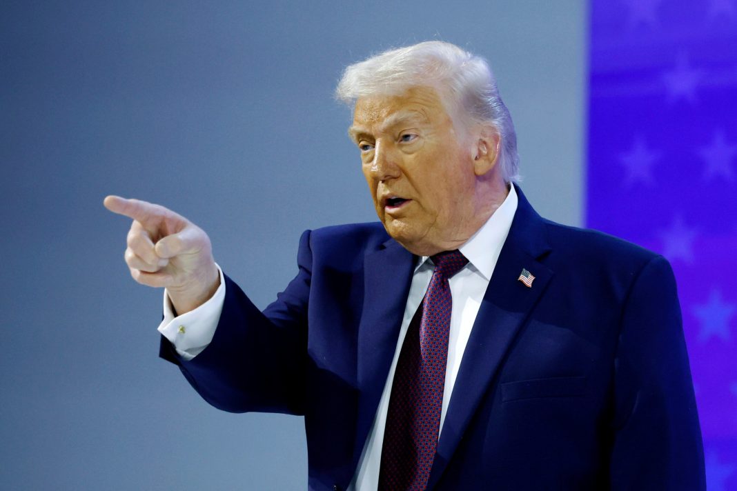 U.S. President Donald Trump gestures after holding a signing ceremony for the â€œBoard of Peaceâ€ at theÂ World Economic Forum (WEF) on January 22, 2026 in Davos, Switzerland. The US-backed â€œBoard of Peaceâ€ is intended to administer the fragile ceasefire in the Gaza Strip after the war between Israel and Hamas. 