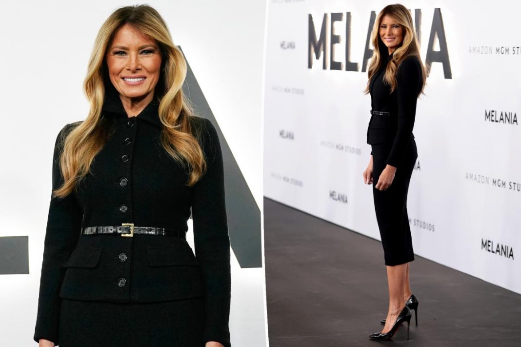 Melania Trump wears demure black Dolce & Gabbana skirt suit to DC documentary screening