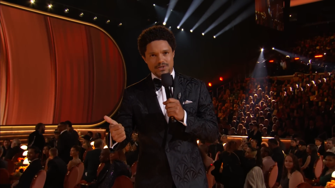 Trevor Noah hosts the Grammys.