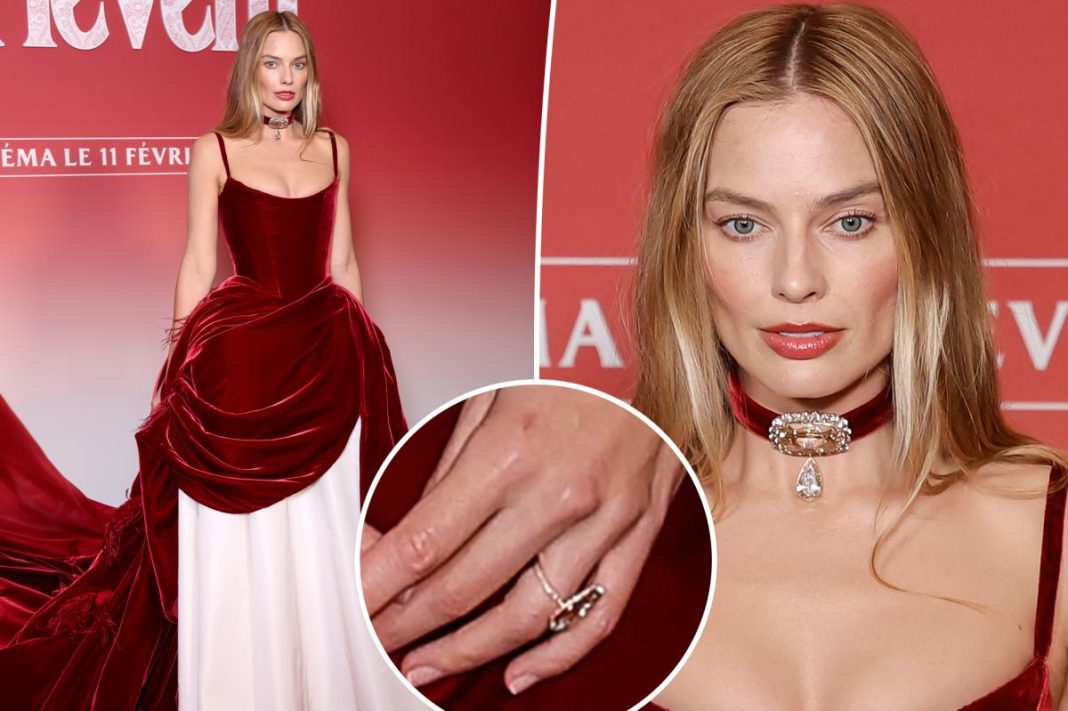 Margot Robbie dazzles in over 100 carats of ‘nude’ diamonds at ‘Wuthering Heights’ Paris premiere