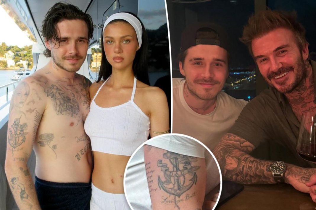 Brooklyn Beckham covers tattoo dedicated to dad David in latest blow to family