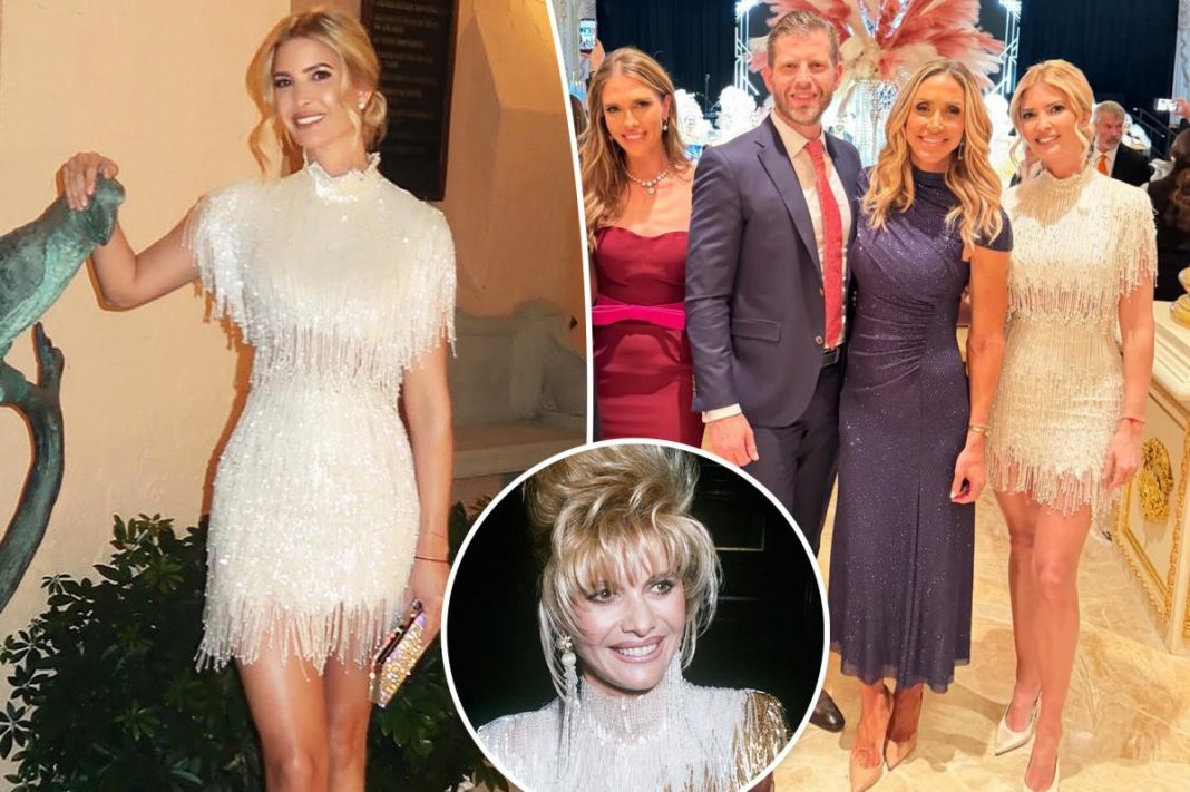 Ivanka Trump takes late mom Ivana’s sparkling minidress for a spin