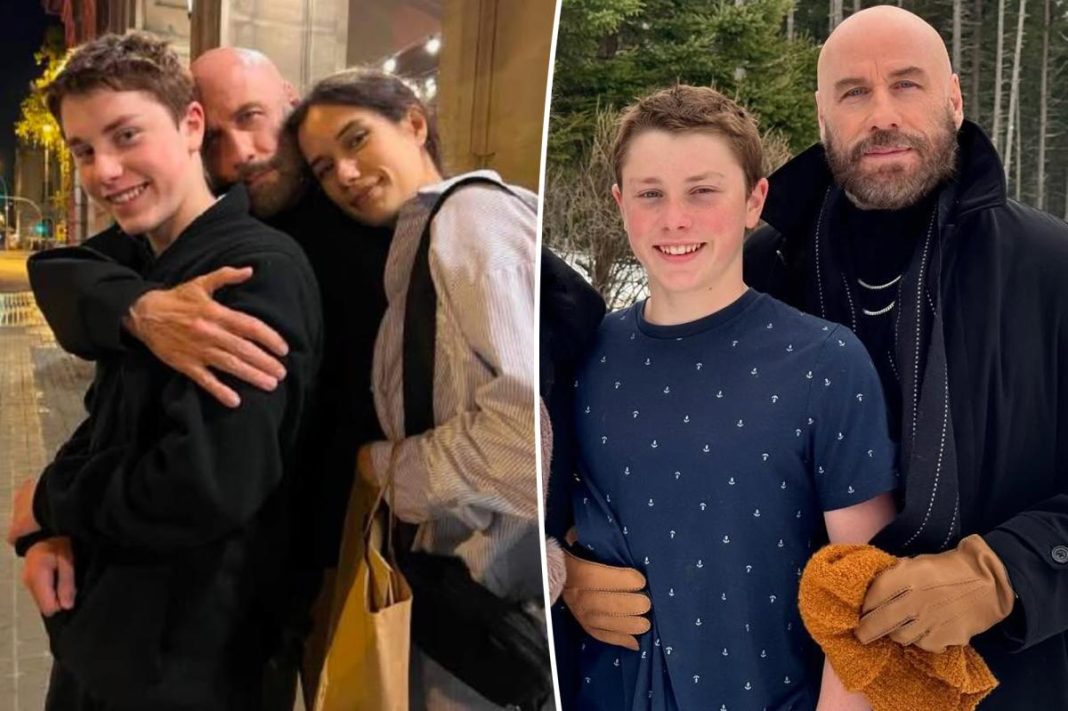 John Travolta’s son, 15, towers over actor in ‘belated’ Christmas card