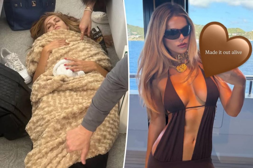 Brooks Nader gets food poisoning on private jet en route to lavish 29th birthday celebrations: ‘Touch and go’