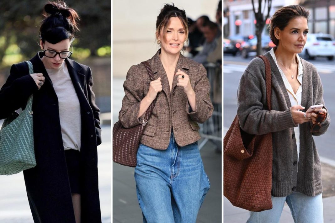 Rose Byrne is the latest star to wear this woven handbag — and it’s under $200