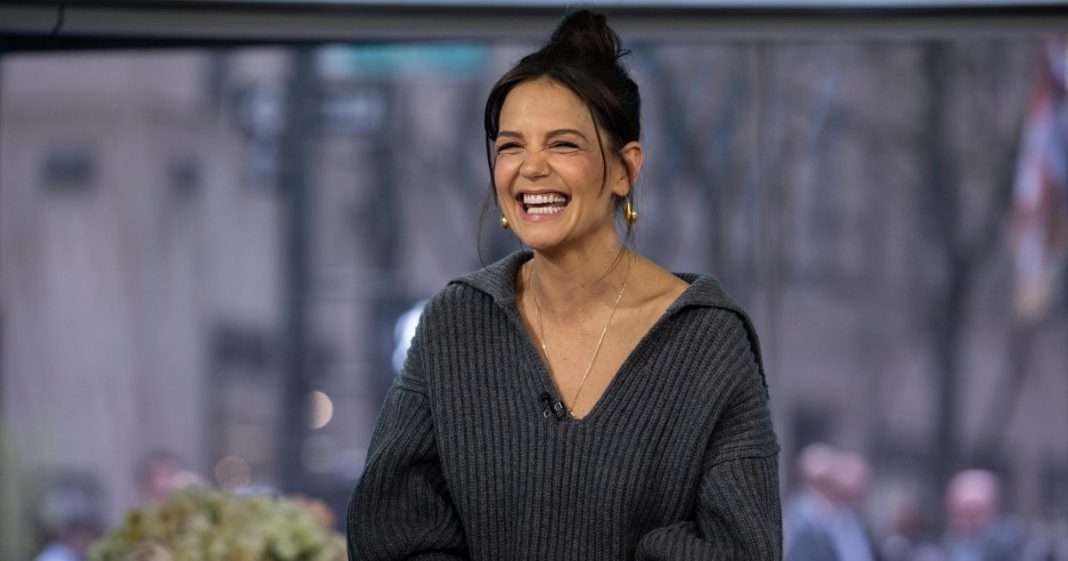 Katie Holmes' Slouchy Gray Sweater Is Perfect for Casual Days