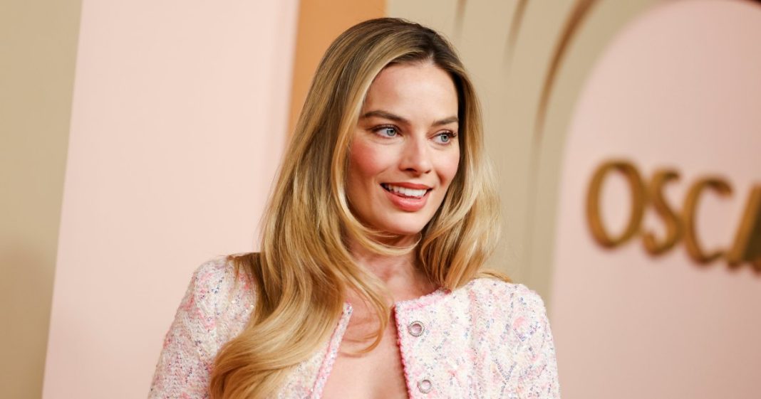 Margot Robbie's Oversized Shirt Style Is a Rich Mom Basic —The Cozy $8 Look