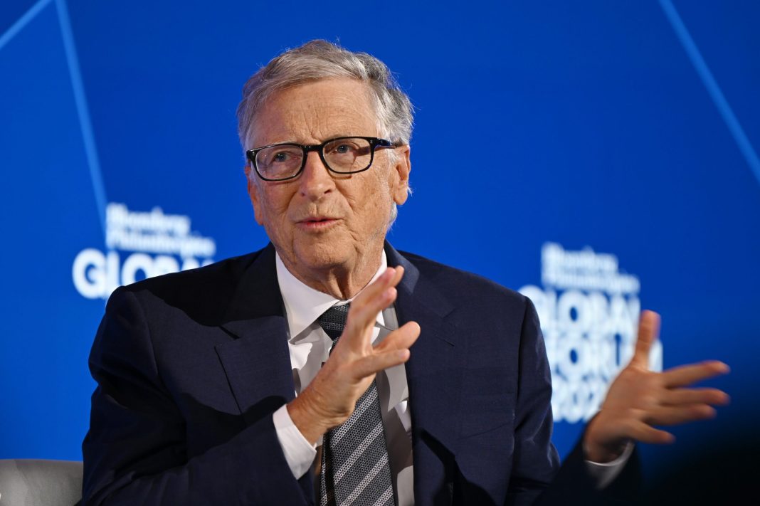 Bill Gates speaks onstage at the Bloomberg Philanthropies Global Forum 2025 at The Plaza Hotel on September 24, 2025 in New York City. 