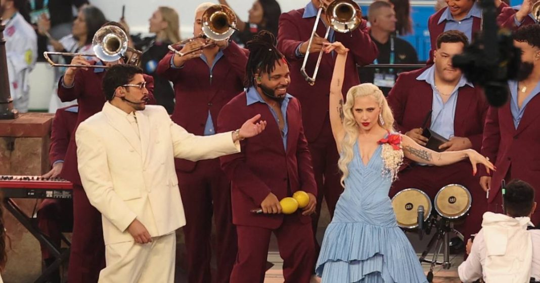 Lady Gaga Thanks Bad Bunny for 'Including' Her in Super Bowl Halftime Show