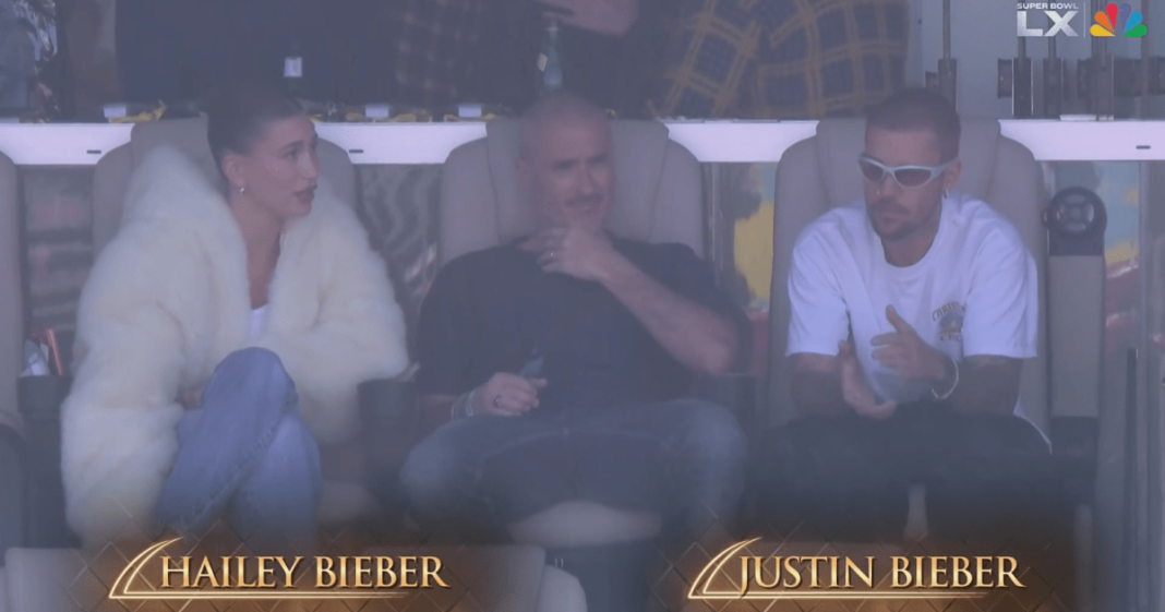 Hailey Bieber Wows in Dramatic Fur Coat at Super Bowl LX With Justin Bieber