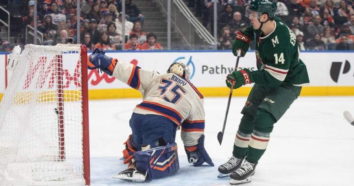Hughes stays hot, Wild trounce Oilers 7-3
