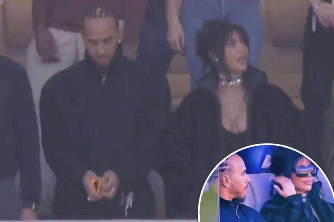 What Lewis Hamilton said to Kim Kardashian during Super Bowl 2026 hard launch: lip reader