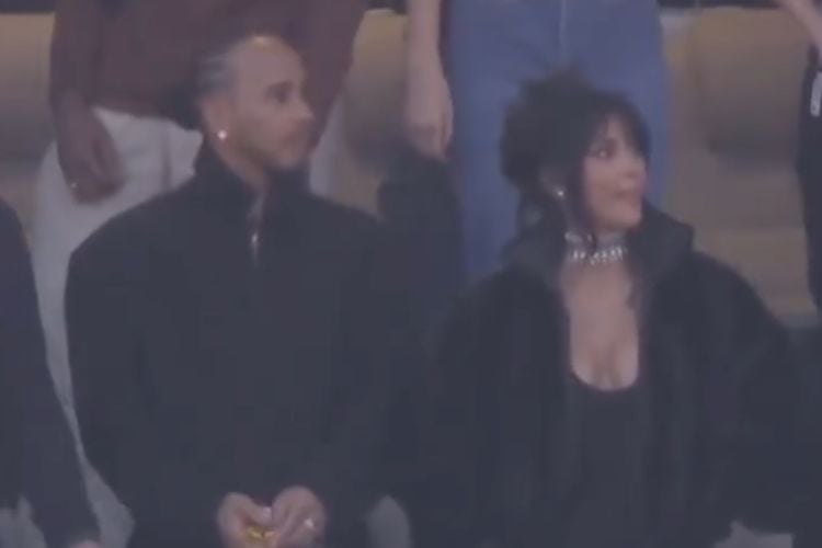 Kim Kardashian, Lewis Hamilton: Spotted at the Super Bowl! Clearly Banging!