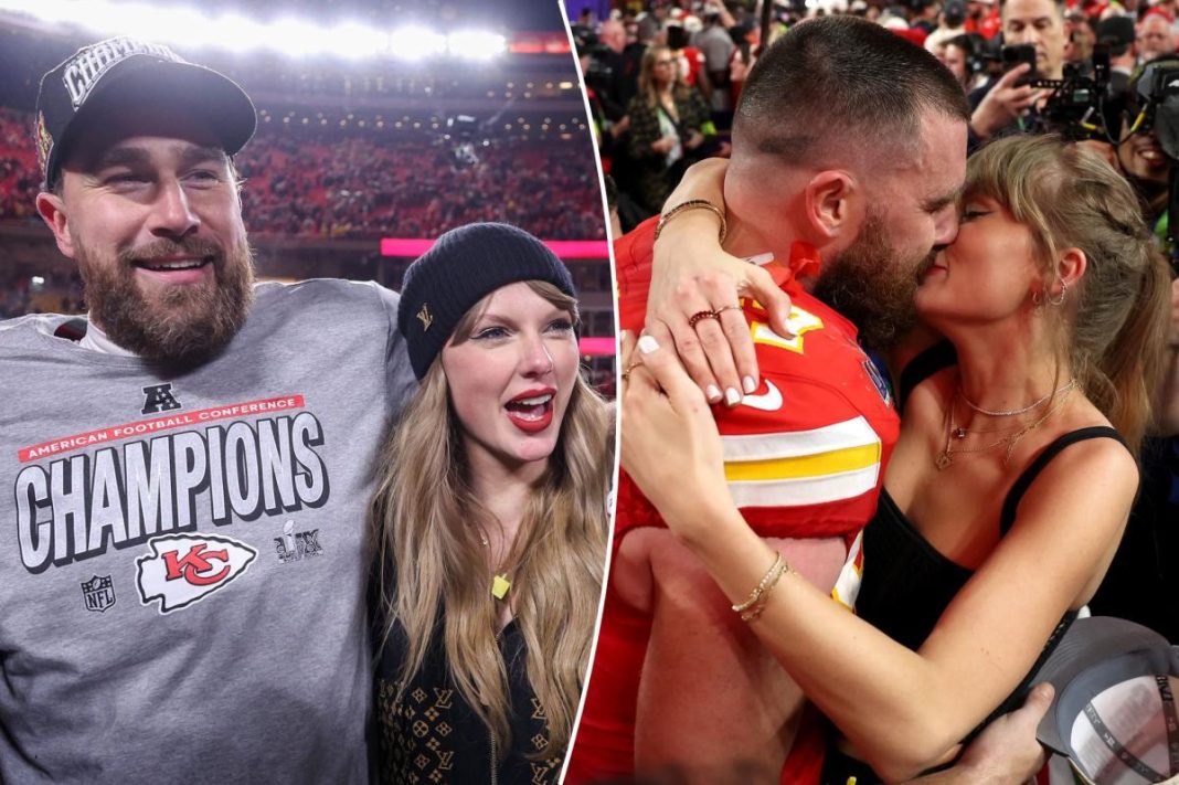 Travis Kelce hits DJ booth with Taylor Swift tunes during surprise ‘Tight Ends & Friends’ appearance