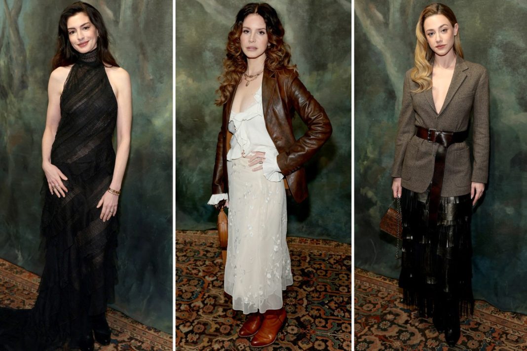 Ralph Lauren Fall/Winter 2026 fashion show: Anne Hathaway, Lana Del Rey, Lili Reinhart and more