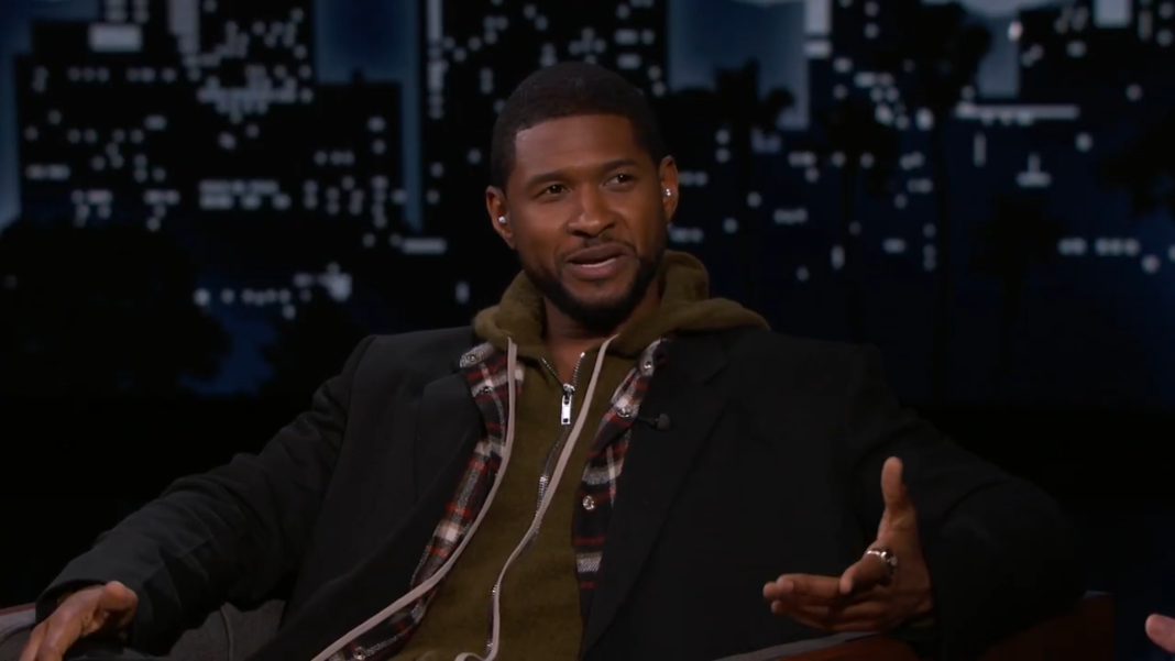 Usher speaks to Kimmel.