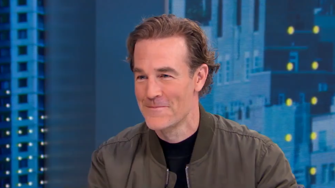 James Van Der Beek gives a bittersweet smile.