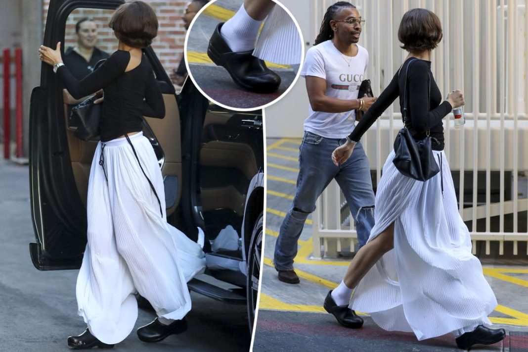 Zendaya makes a case for nurse-approved clogs on Rodeo Drive
