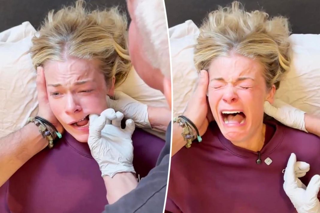 LeAnn Rimes sobs while undergoing brutal ‘deep jaw release therapy’
