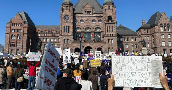 Ontario legislature expecting thousands of students to descend for OSAP protest