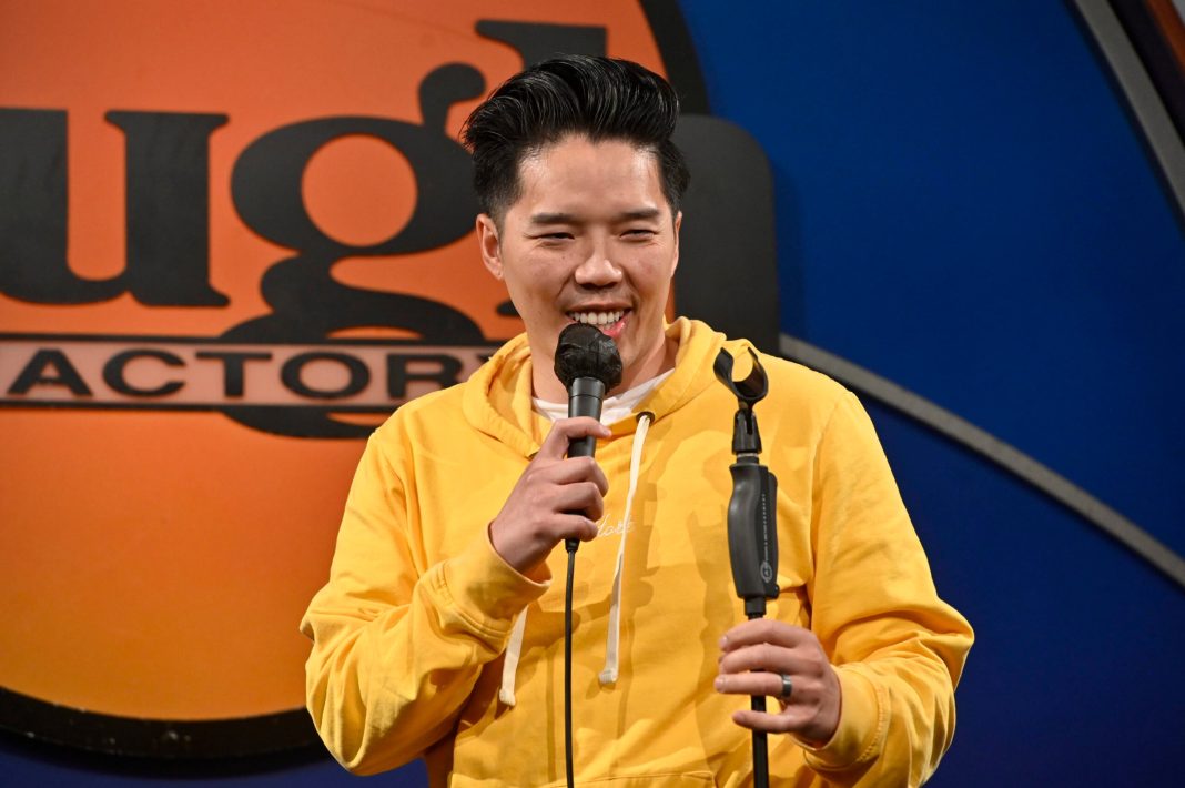 Comedian Alex Duong performs during the Laugh Factory hosts Virtual Telethon To Support Families Of Atlanta Shooting Victims at The Laugh Factory on March 27, 2021 in West Hollywood, California. 