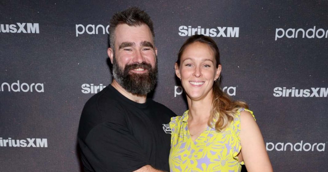 Kylie Kelce Addresses Critics Who Say She Doesn't Let Jason Watch Their Kids