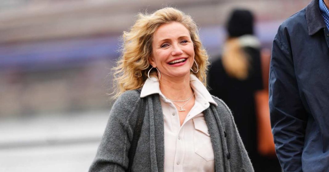 Copy Cameron Diaz's Luxe Rich Mom Spring Cardigan Look for Just $40