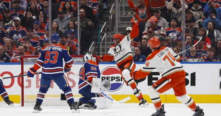 Ducks level series with 6-4 win over Oilers