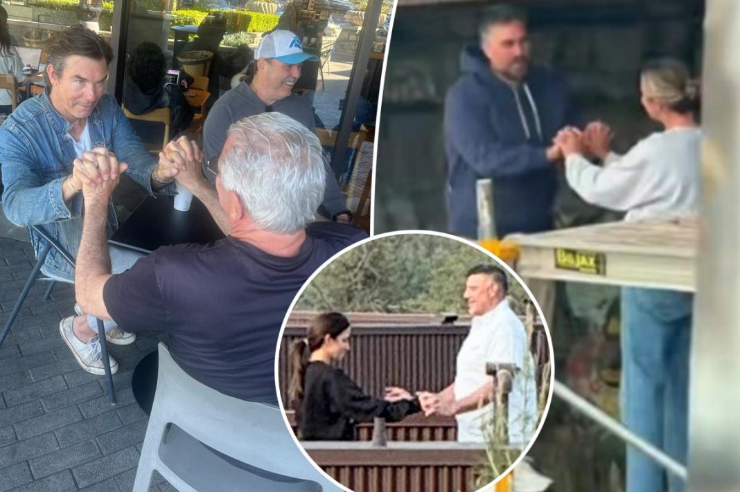 Photos of Mike Vrabel and Dianna Russini holding hands at luxury hotel spark hilarious viral finger-linking trend