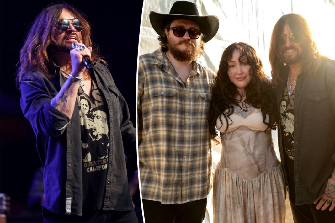 Billy Ray Cyrus reunites with kids Noah and Braison Cyrus for rare family performance at Stagecoach