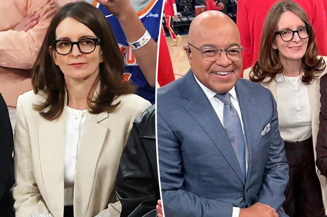NBC’s Mike Tirico flubs Tina Fey’s name on live TV at Knicks game