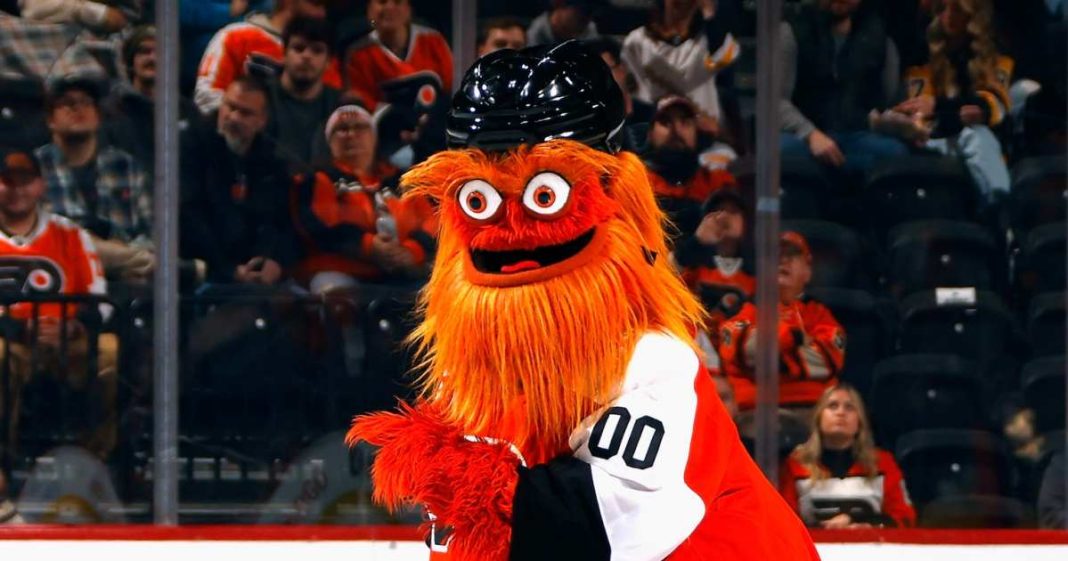 Gritty Sneaks Up on a Toddler at a Flyers Game and Gets Smacked in Mouth