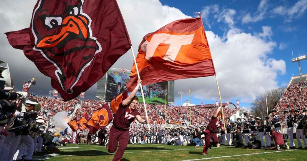 Skydiver Crashes Into Scoreboard Before Virginia Tech Spring Football Game