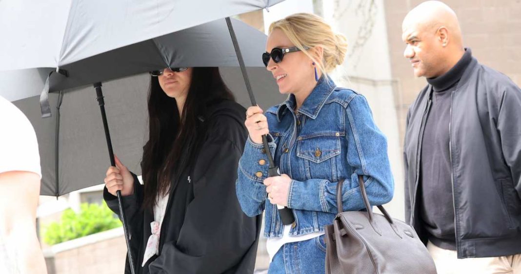 Lindsay Lohan's Denim Jacket Style Will Elongate Your Legs