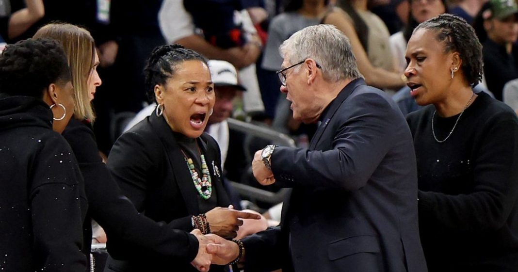 What Was Said Between UConn Coach Geno Auriemma and USC Coach Dawn Staley