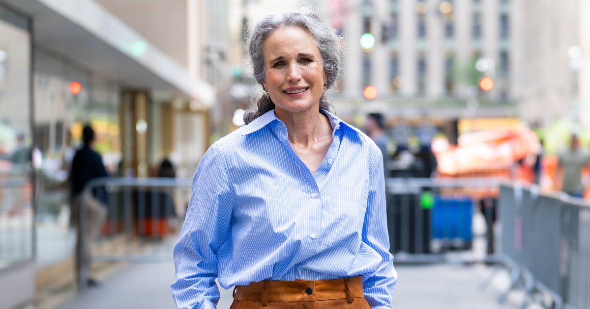 Cameron Diaz's Airy Blouse Makes Polka Dots Look Chic — The Look for $32插图 Andie MacDowell