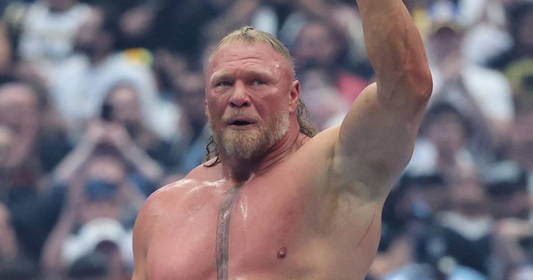 WWE’s Brock Lesnar Seemingly Retires, Leaves Boots in Ring at WrestleMania