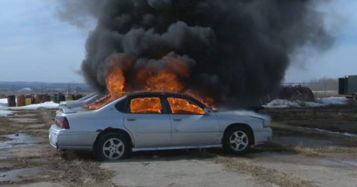 Saskatchewan volunteer firefighters sharpen skills with hands-on training