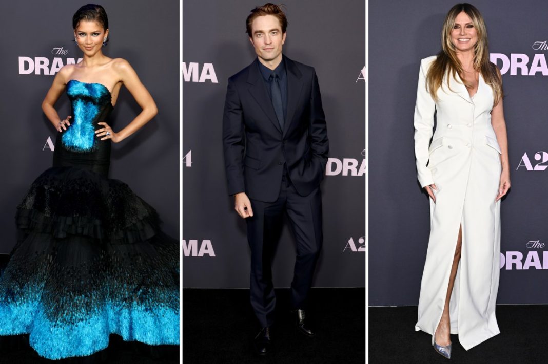 ‘The Drama’ New York premiere red carpet: Zendaya, Robert Pattinson, Heidi Klum and more
