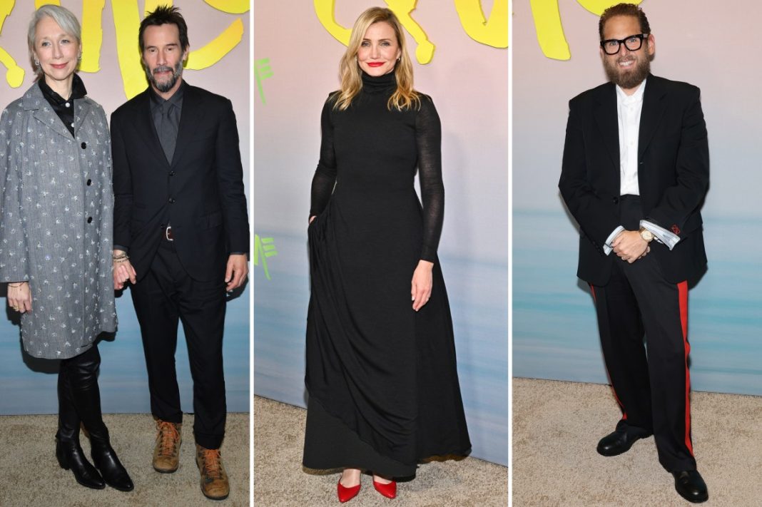 ‘Outcome’ NY premiere red carpet: Keanu Reeves, Cameron Diaz, Jonah Hill and more